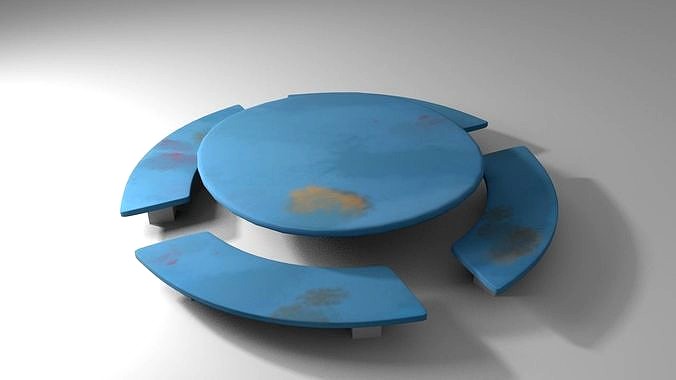 Among Us - Dirty Table Low-poly 3D model