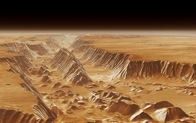 Mars Valles Marineris Alien Planet Sci-Fi Fantasy Scenery