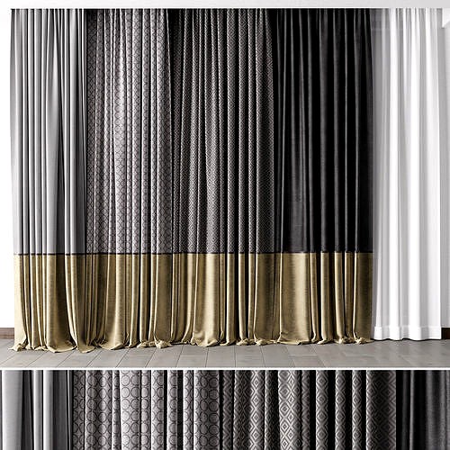 Hadi gray gold Curtains 34 Soft curtains and linen and silk