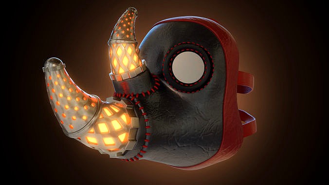 Printable Rhinoceros Doctor Plague Mask