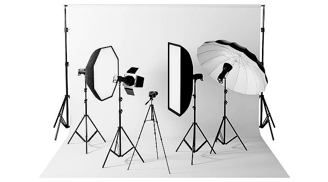 Photo Studio Kit BLENDER 3D Model Cycles