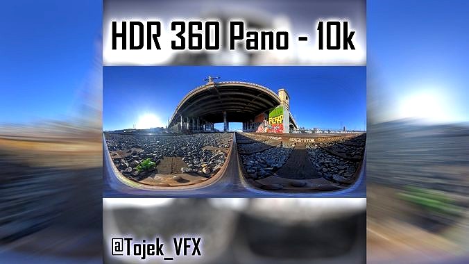 HDR 360 Panorama 1st Street Viaduct DTLA 25 tracks