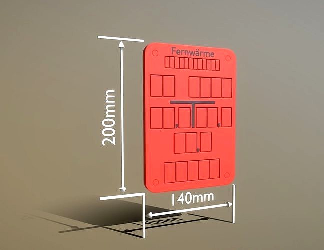 Hinweisschild Fernwaerme 200x140mm