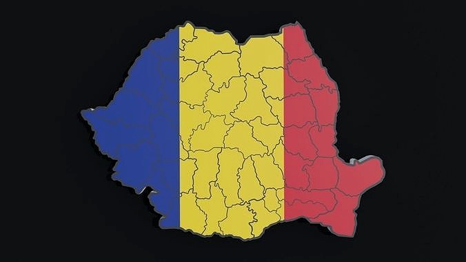 Political Map of Romania