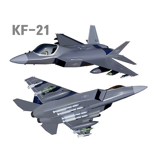 South Korea KAI KF-21 KFX Jet fighter blender