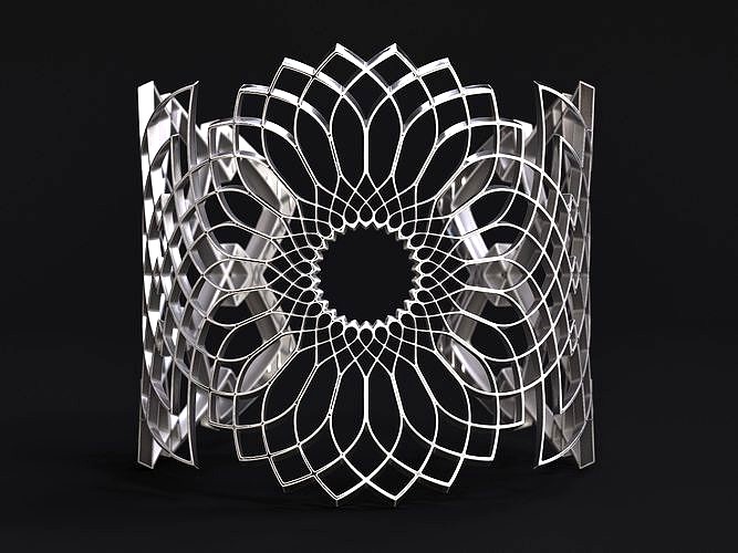 Radial lattice bracelet II Printable 3D Model | 3D
