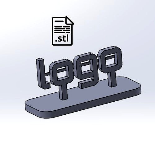 Custom Your Desk Logo  Keychain Desk Art  Digital STL File | 3D