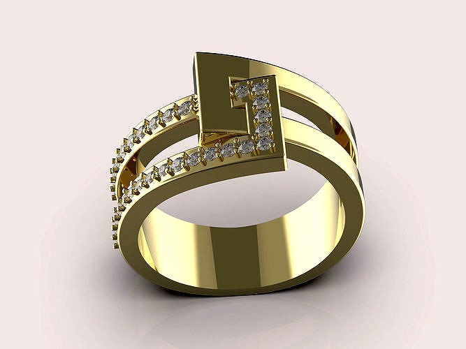 Luxury ring silver gold jewelry printable 3D model | 3D