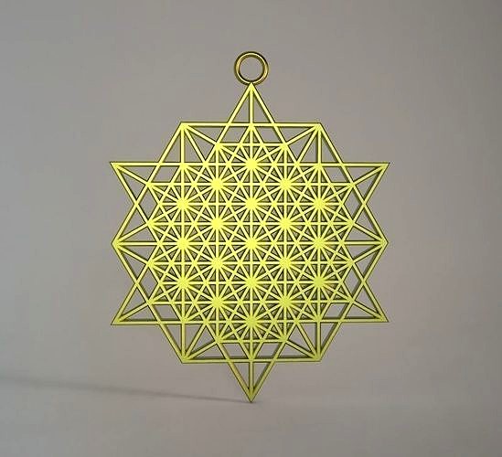 Tetrahedron star 64 grit sacred geometry | 3D