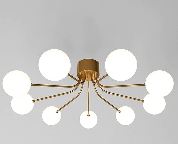 flannel orbit chandelier | 3D