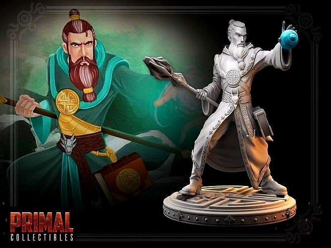 Wizard - Erius Lumos - MASTERS OF DUNGEONS QUEST  | 3D