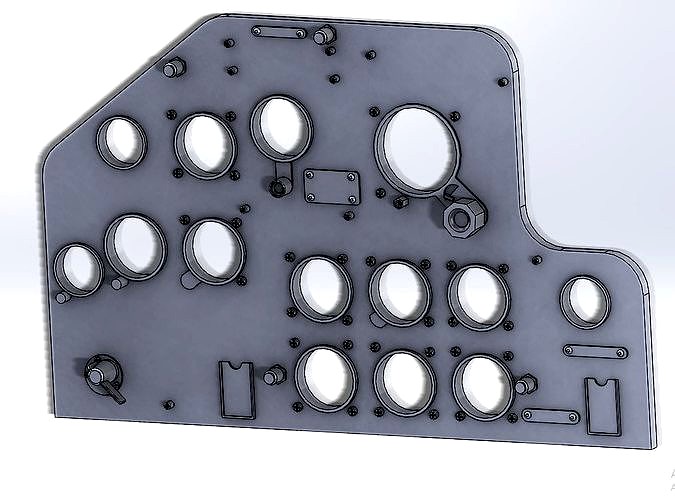T6 texan dashboard Front and Rear Stl files only | 3D