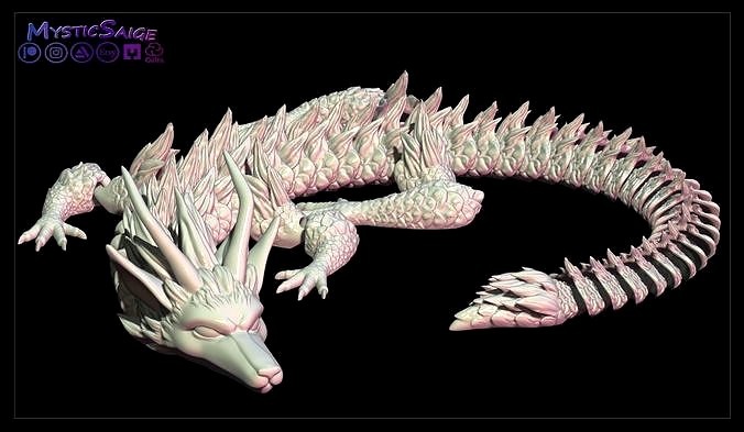 Flexy Furry Dragon | 3D