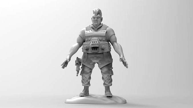 Commando Ready to Shoot Pose | 3D