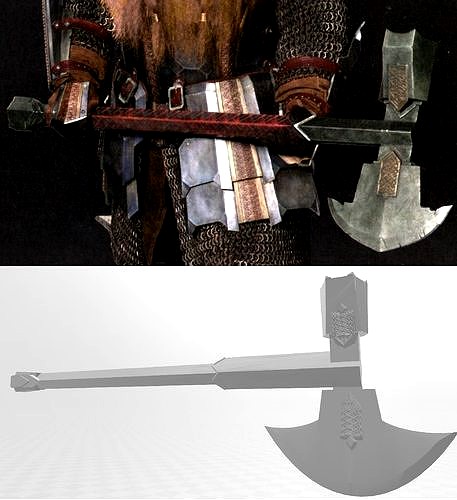 Dwarf Warrior Axe | 3D