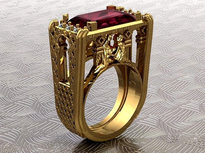 Romeo and Juliet ring for women  | 3D
