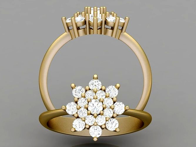 Wedding Ring 3D 0077 printable model | 3D