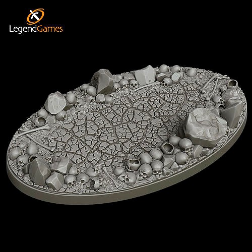 LegendGames Skull Base - 90x52mm oval monster base | 3D