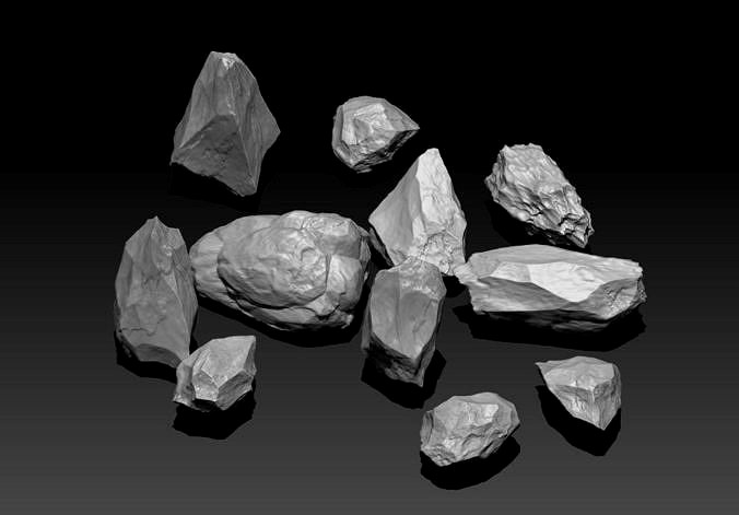 Stone 3D model  rockery stone 3D map  | 3D