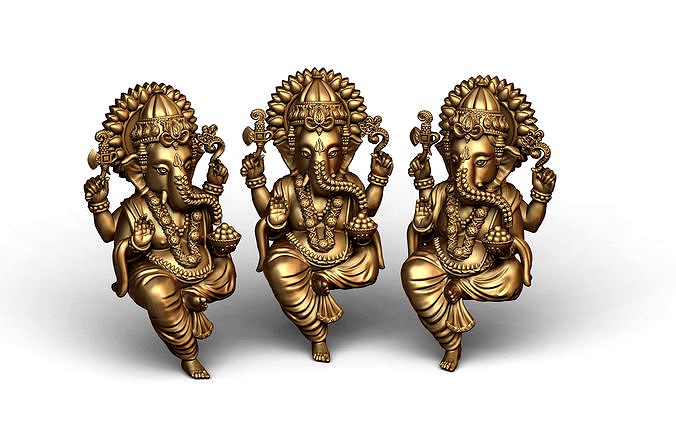 Ganesh Ji Lotus 3D  Model 03 | 3D