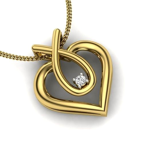 heart infinity pendant | 3D