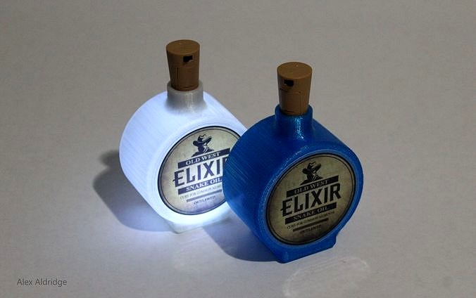 3D Elixir Snake Oil Poison Bottle | 3D