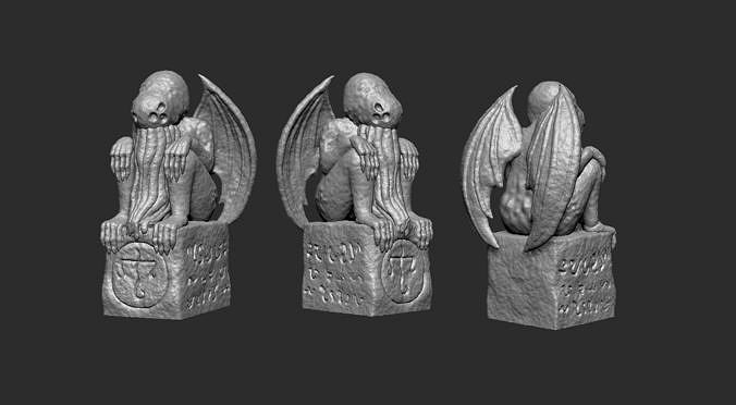 cthulhu lovecraft totem 3d print model | 3D