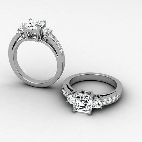 fashion  engagement ring | 3D