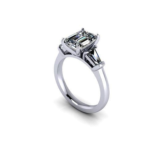 Parad Marquee Diamond Ring | 3D