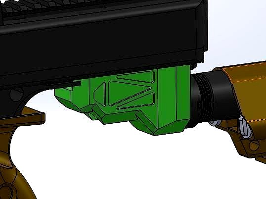 THOMPSON AIRSOFT AEG STOCK ADAPTER | 3D