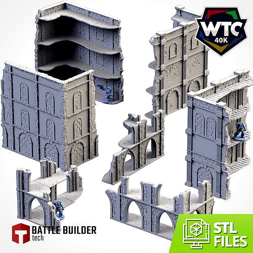 CLASSIC RUINS WTC SET 01 | 3D