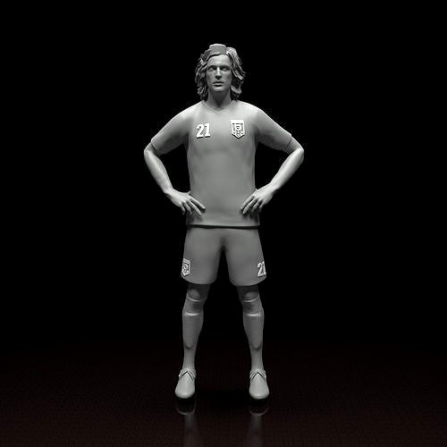 Pirlo football player 3d model ready for printing | 3D