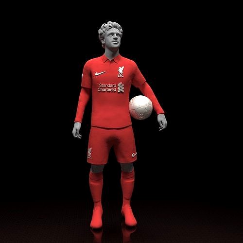 Mo Salah footballer 3d model ready for printing | 3D