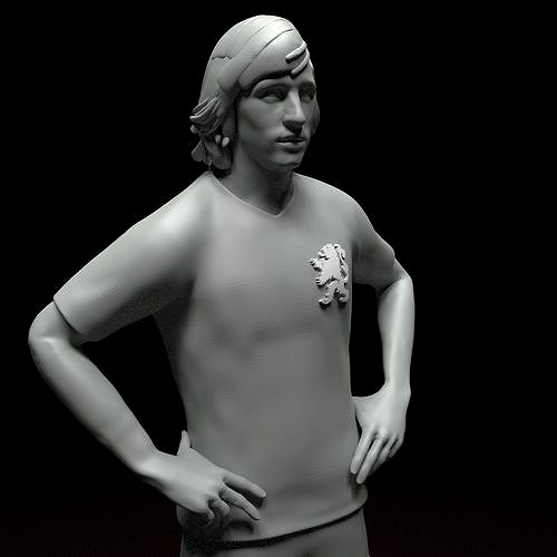 Johan Cruyff football player stl file 3D print model | 3D