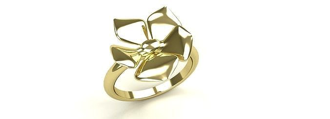 Apple Blossom Ladies Ring Gold Silver Platinum Luxury Jewelry | 3D