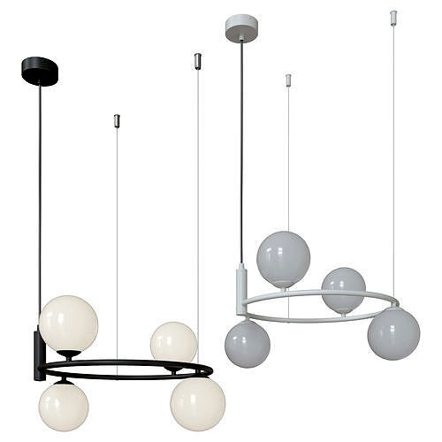 Pendant lamp Ring MOD013PL-04B and MOD013PL-04W