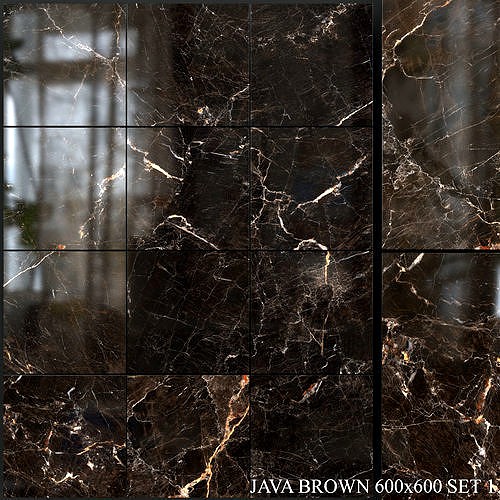 Yurtbay Seramik Java Brown 600x600 Set 1