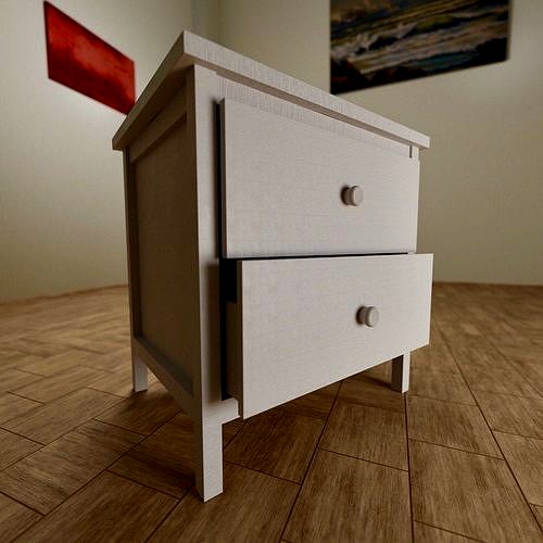 White Bedside Table