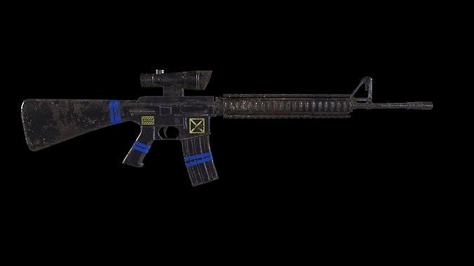 m16 low-poly