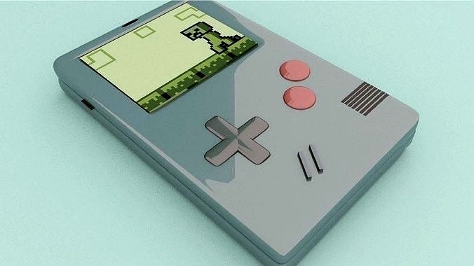 game boy 3d model