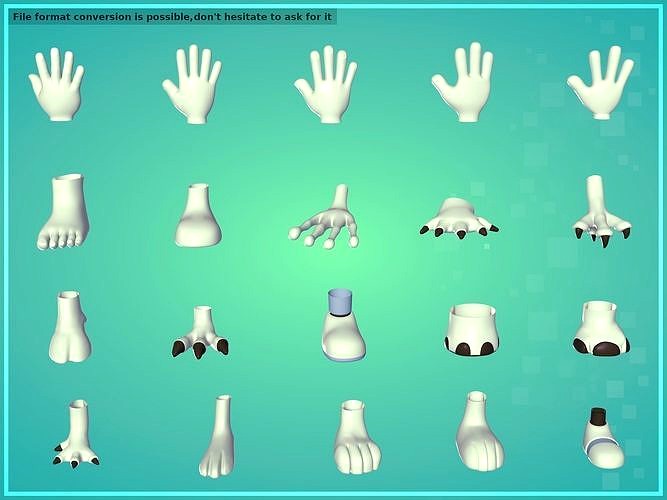 Cartoon Hands and Feet Pack