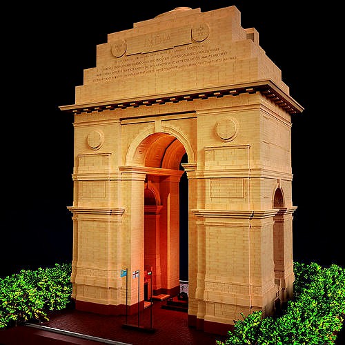 India Gate memorial PBR 3d model