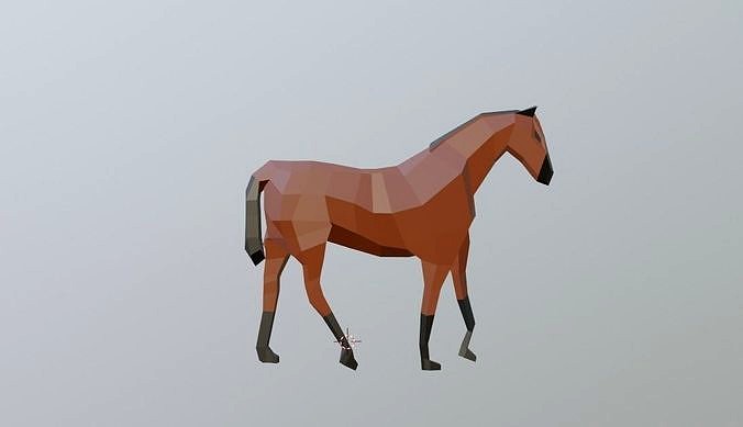 Low Poly Horse with a Rig