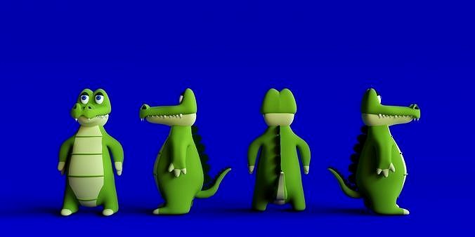 Cartoon crocodile in 3D Modeling