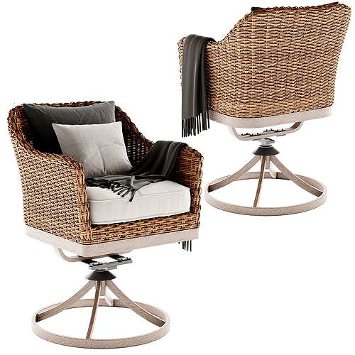 Rattan armchair