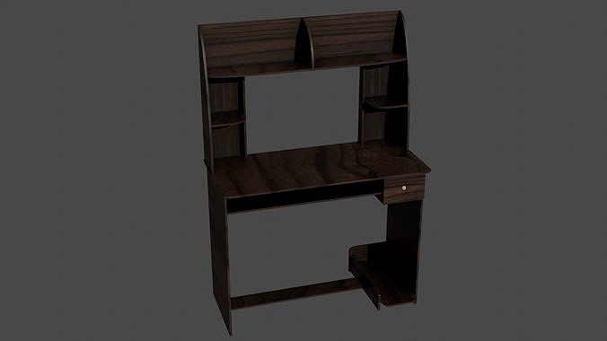 3d computer desk table with texture