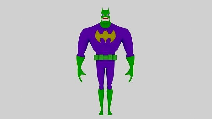 batman joker version-lowpoly