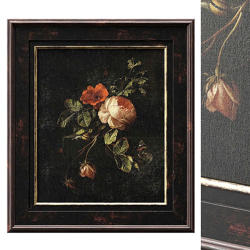 Classic frame with floral still life