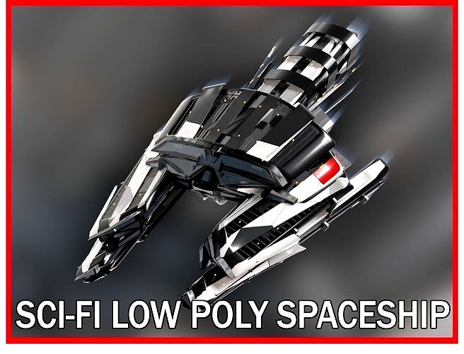 Lowpoly Sci-Fi Spaceship Sci fi AirCraft 5