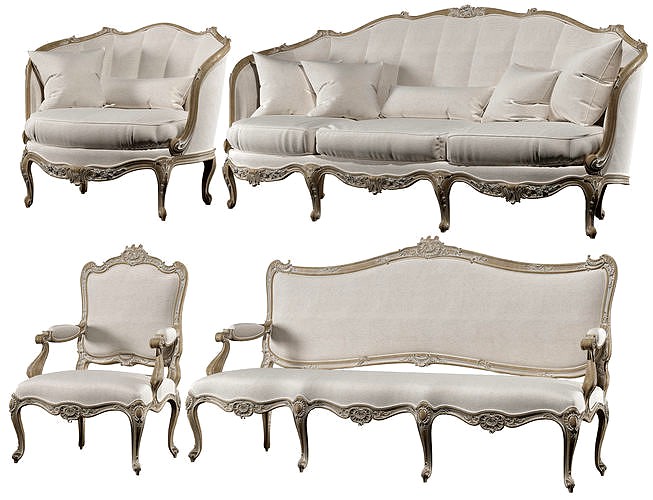 kosovart french sofa and armchair